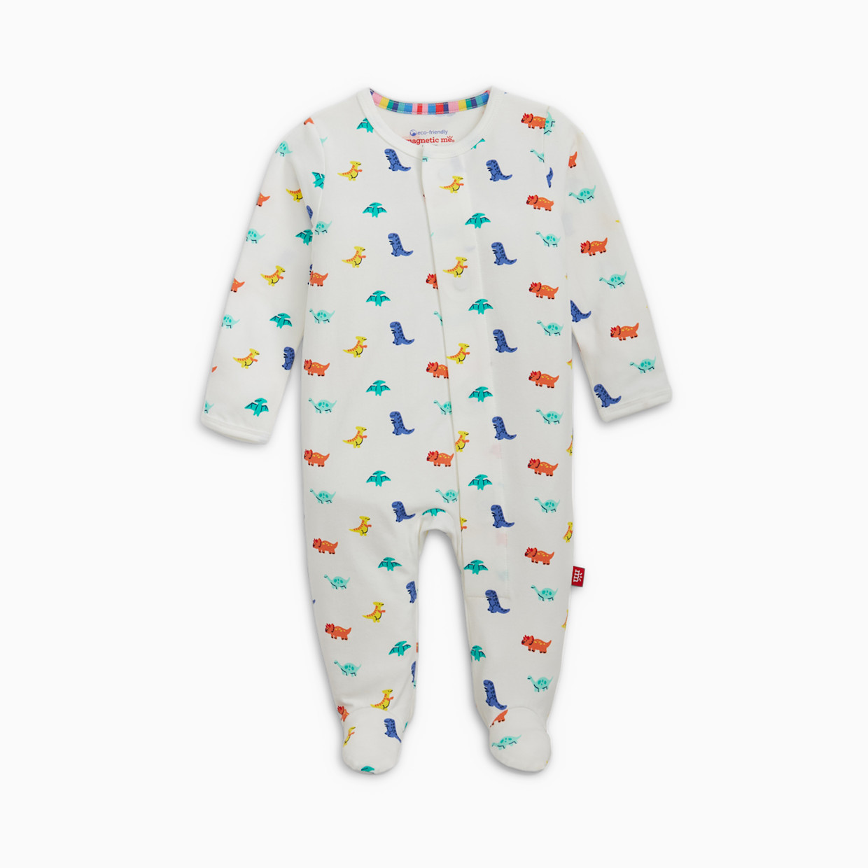 Magnetic Me Cloudstretch Magnetic Footie (2-Pack) - Dino Multi, 0-3 M.