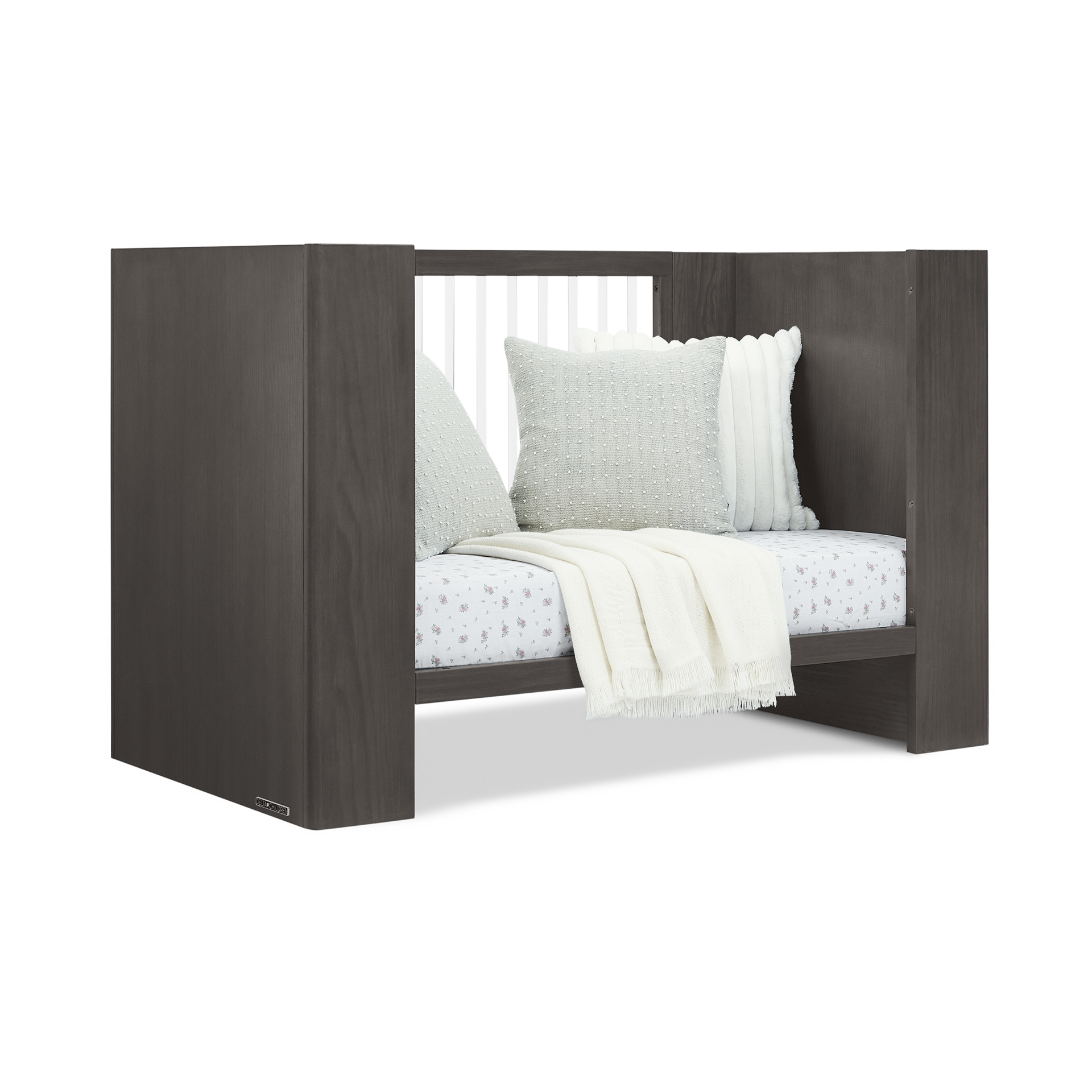Delta Children Aerin 4-in-1 Convertible Crib - Rustic Grey.