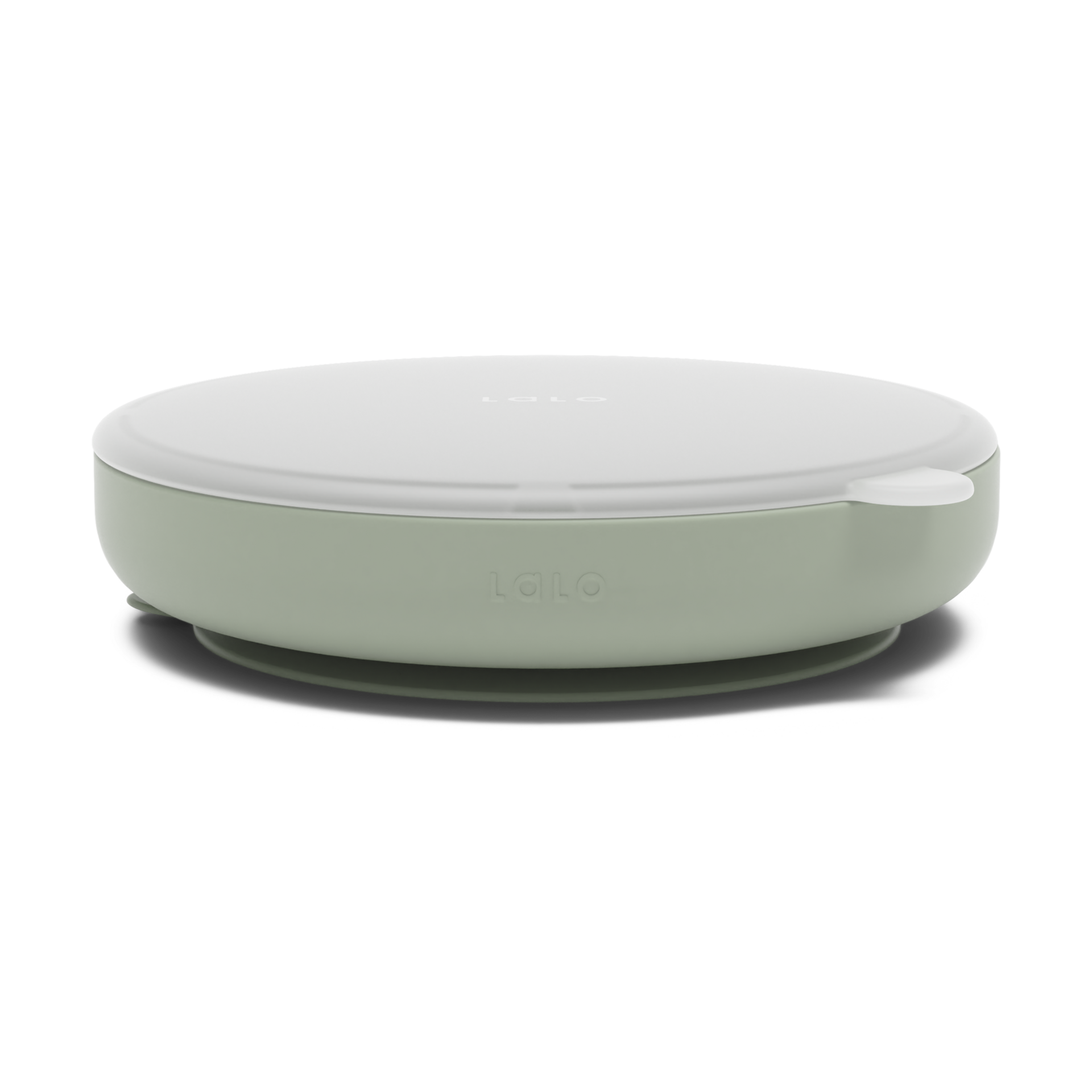 Lalo Suction Plate + Lid - Sage.