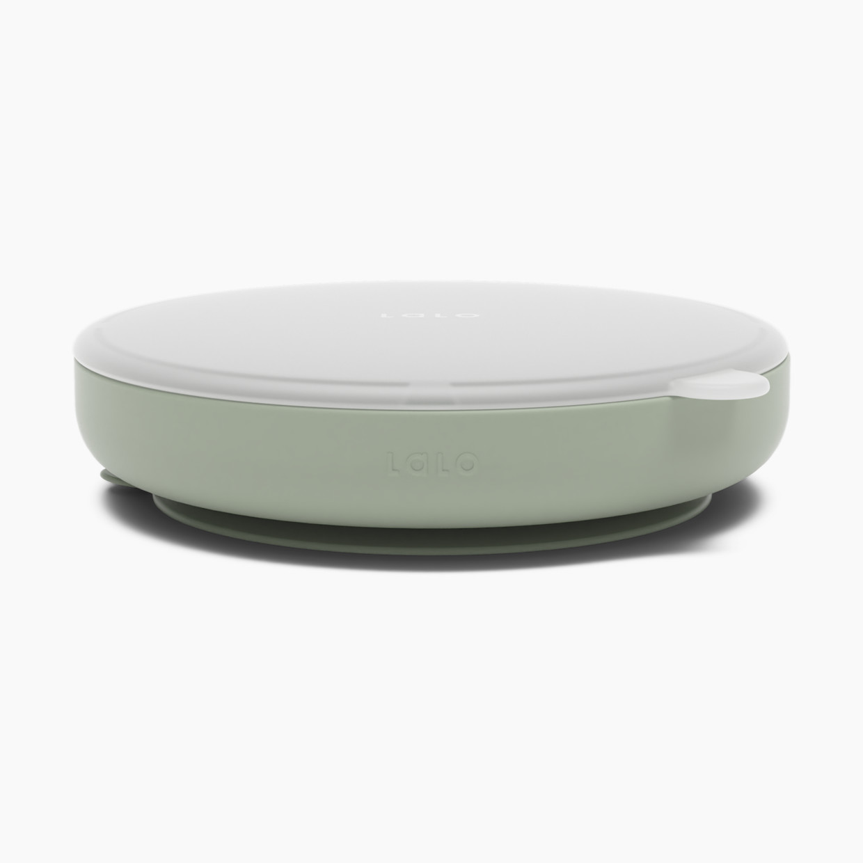 Lalo Suction Plate + Lid - Sage.