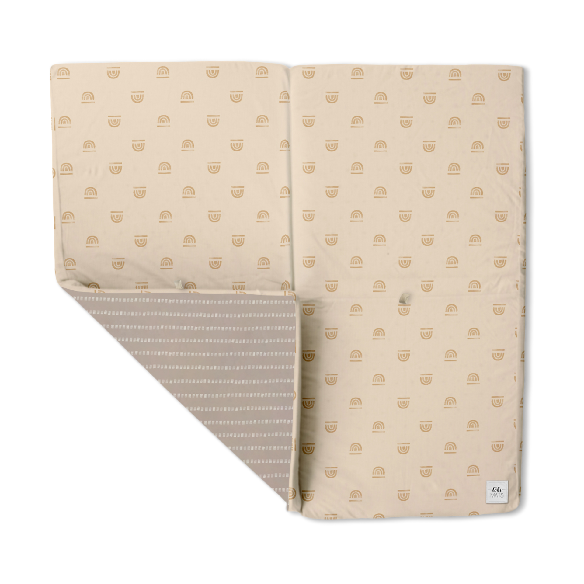 Toki Mats Standard Padded Play Mat Rainbow Cream, Organic Insert Babylist Shop