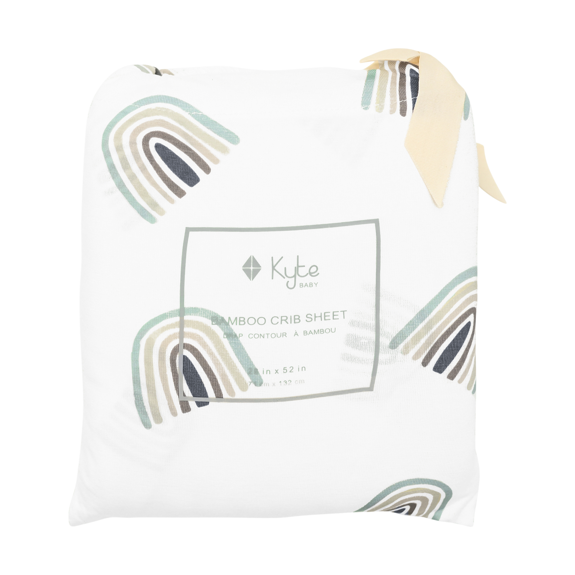 Kyte Baby Babylist x Kyte Baby Crib Sheet Sage Rainbow, One Size