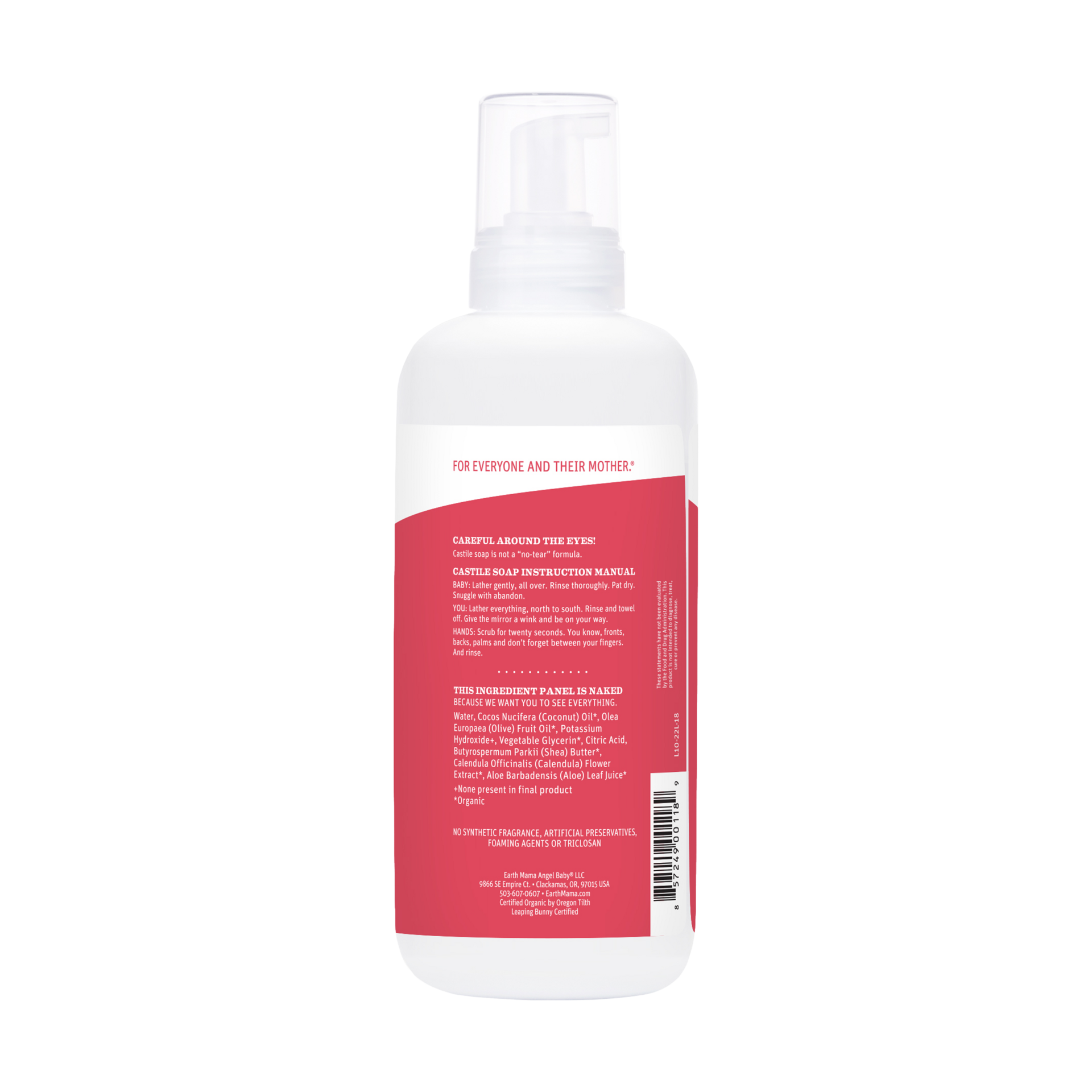 Earth Mama Baby Wash - Simply Non-Scents, 34 Fl Oz.