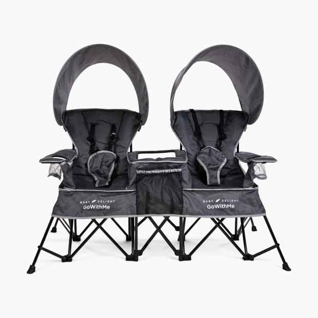 Baby Delight Go With Me Duo Deluxe Portable Double Chair - Grey.