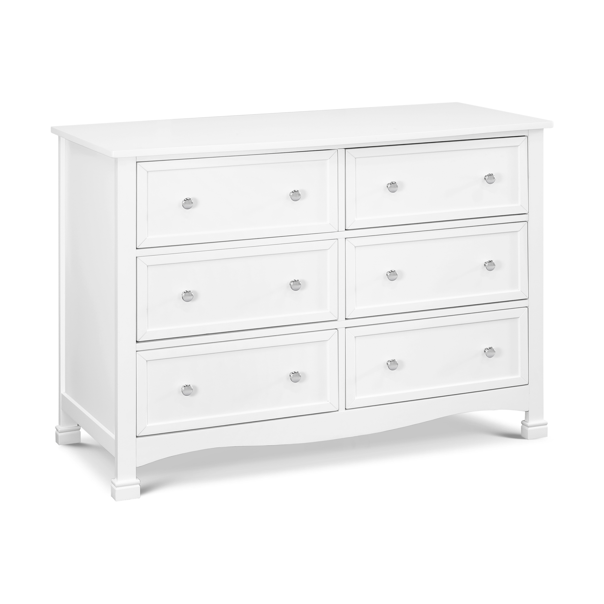 daVinci Kalani 6-Drawer Double Wide Dresser - White.