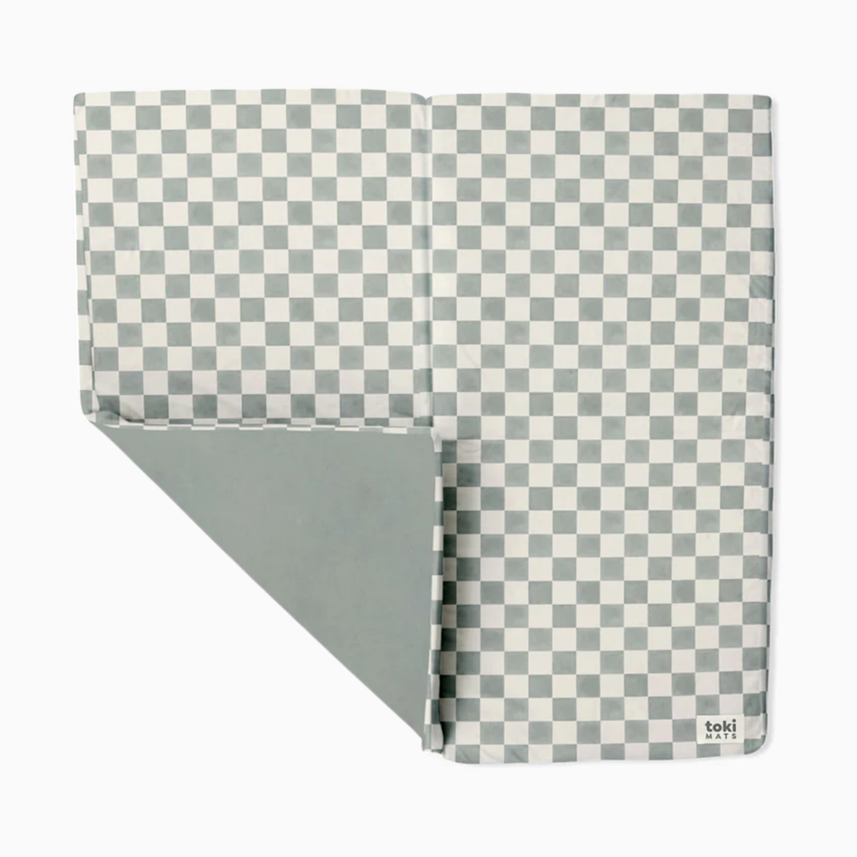 Toki Kids Standard Organic Cotton Play Mat - Checker Matcha.