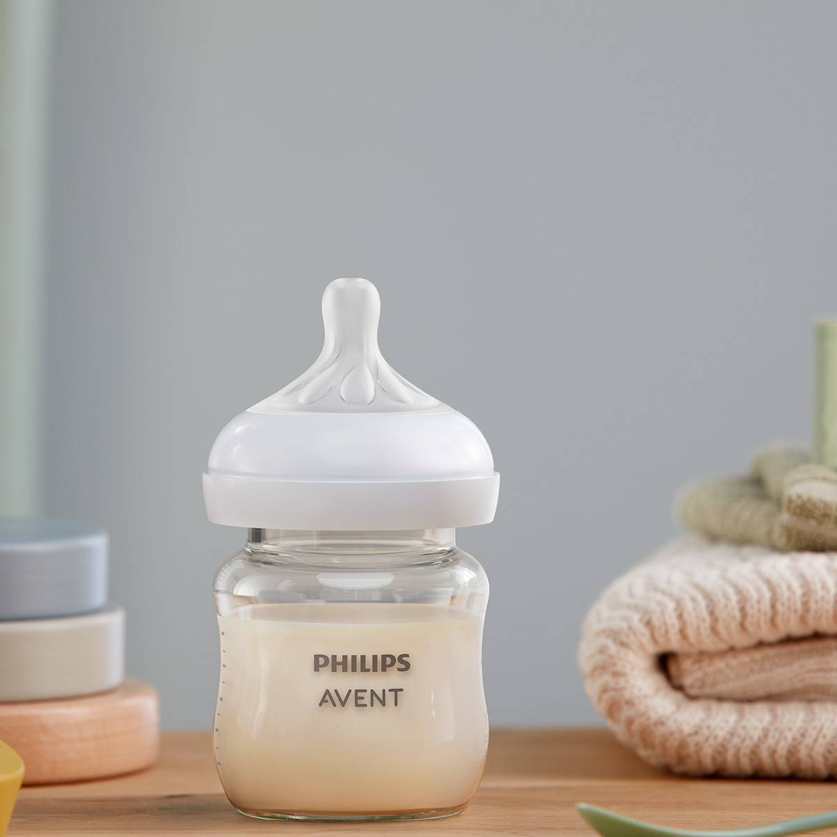 Philips Avent Glass Natural Baby Bottle - 4 Oz, 3.