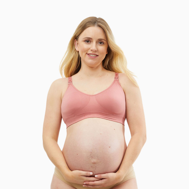 Cake Maternity Rock Candy Seamless Nursing Bra - Rosewood, Small.