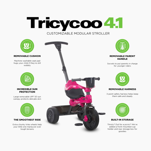 Joovy Tricycoo 4.1 Trike - Pink.