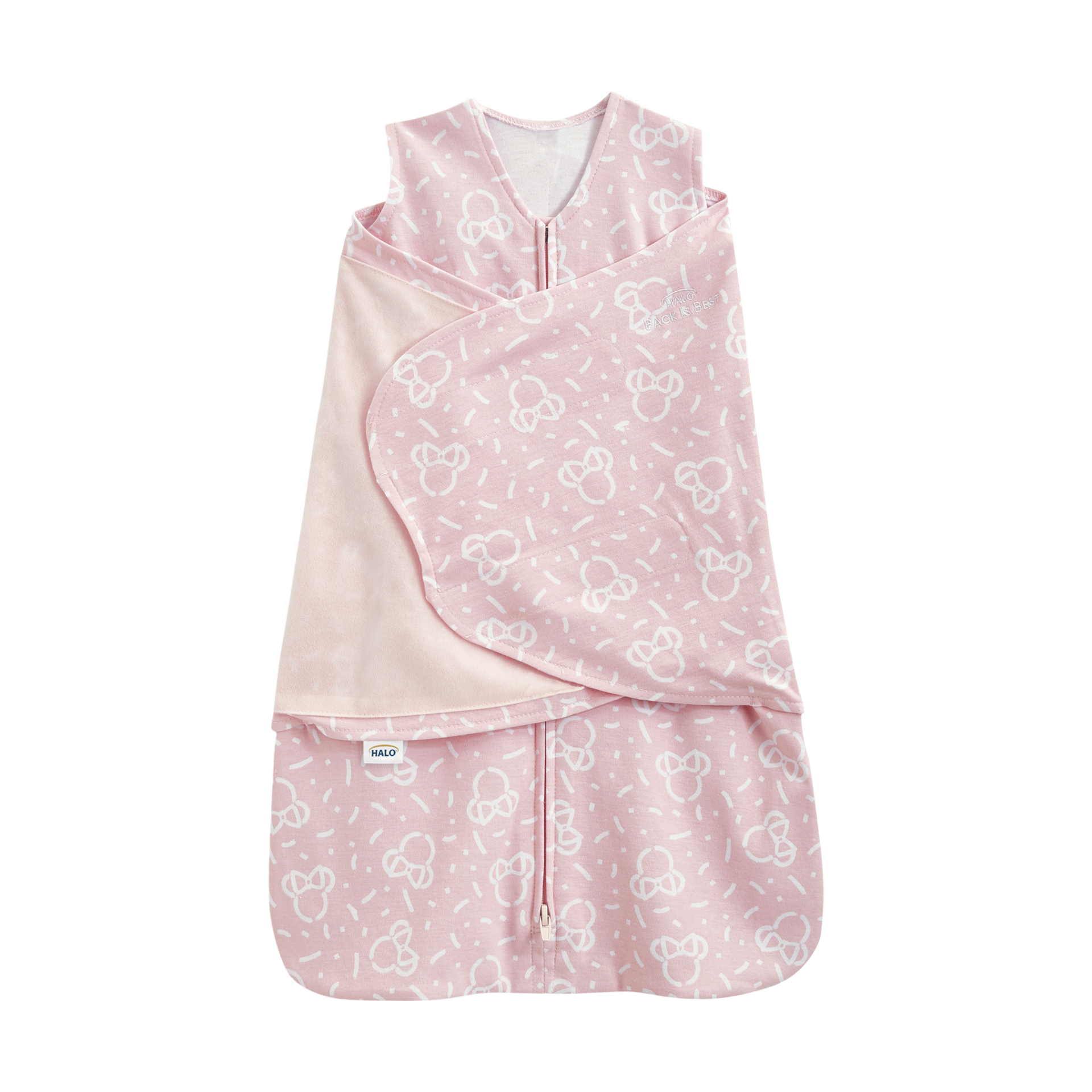 Halo Disney SleepSack Swaddle Cotton Confetti Minnie Pink, Small