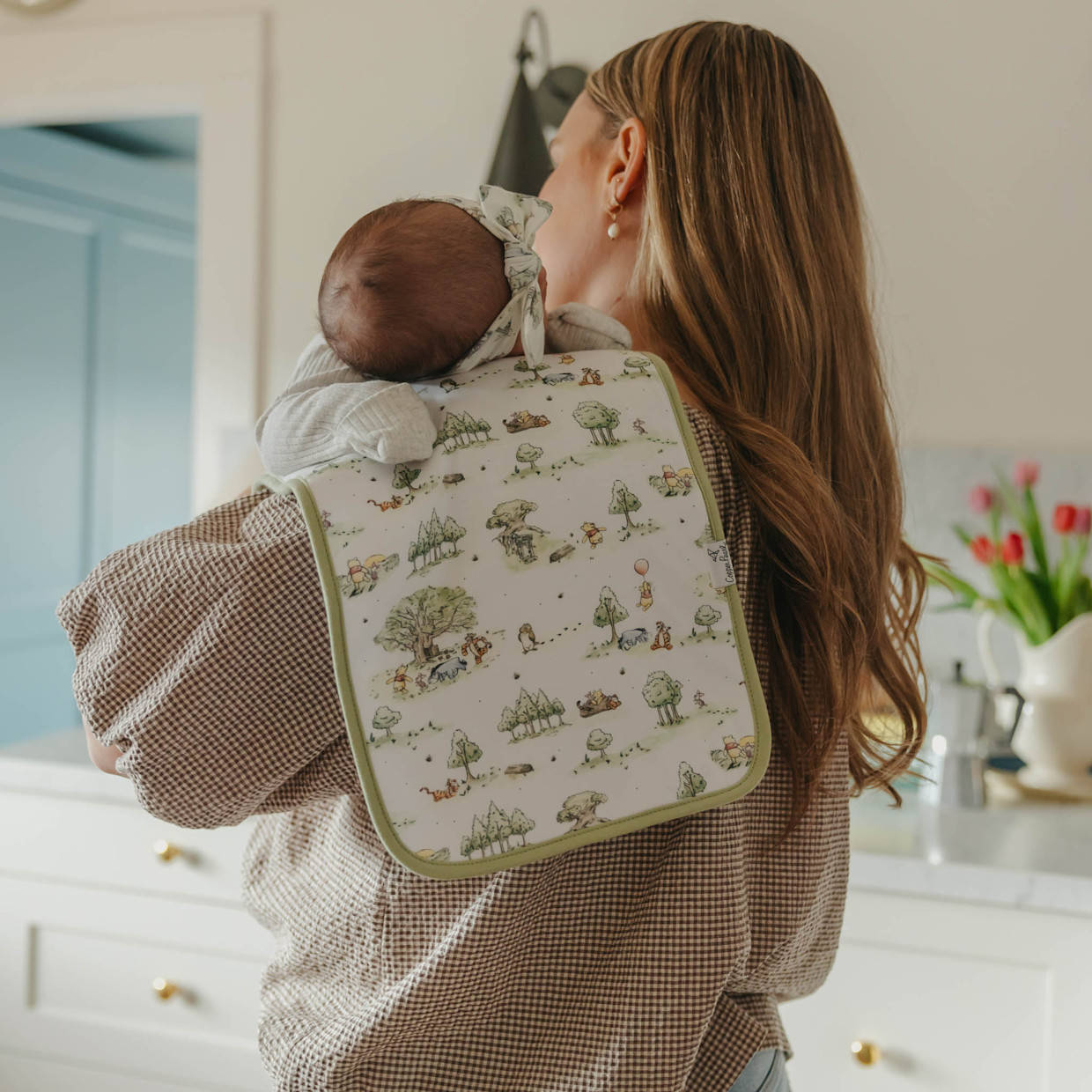Copper Pearl Printed Burp Cloth Set - Hundred Acre Wood.
