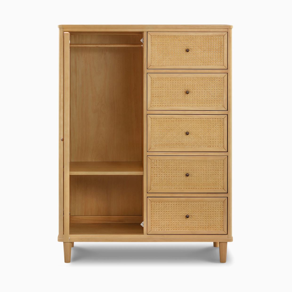 Namesake Marin with Cane Assembled Chifforobe - Honey/Honey Cane.