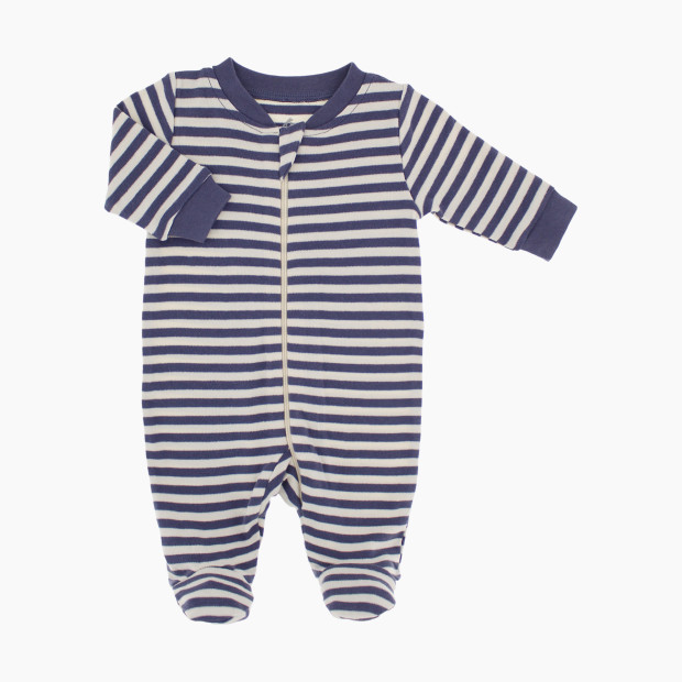 Snugabye Baby Organic Front Zip Sleeper - Folkstone Grey, 3-6 M.