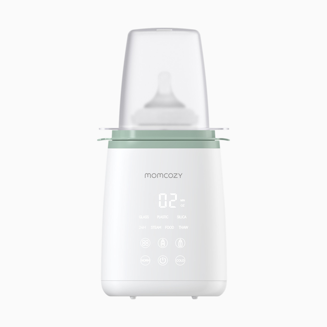 Momcozy Baby Bottle Warmer - White/Sage.