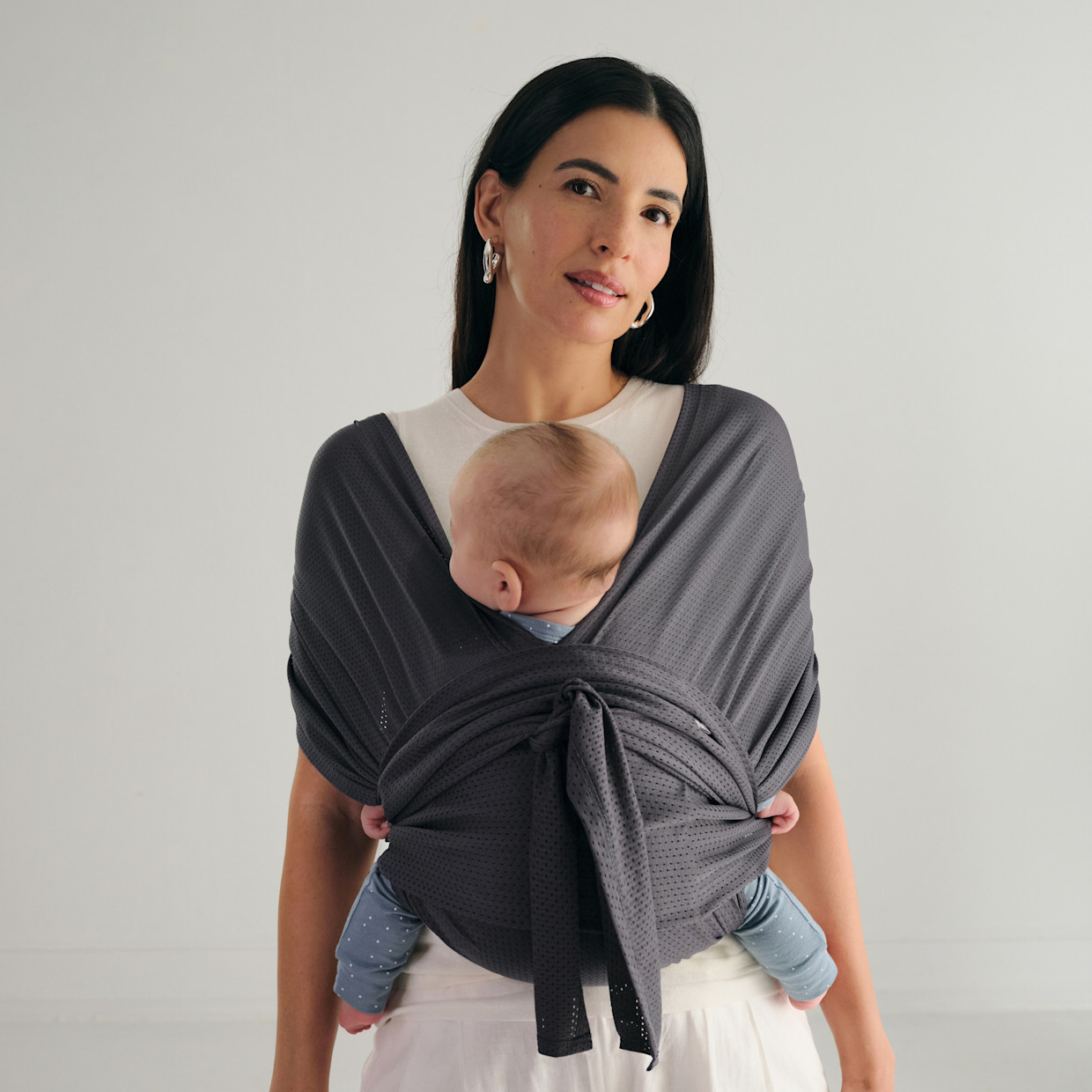 Konny Baby Wrap Carrier Flex Airmesh - Charcoal, Xs-Xl.