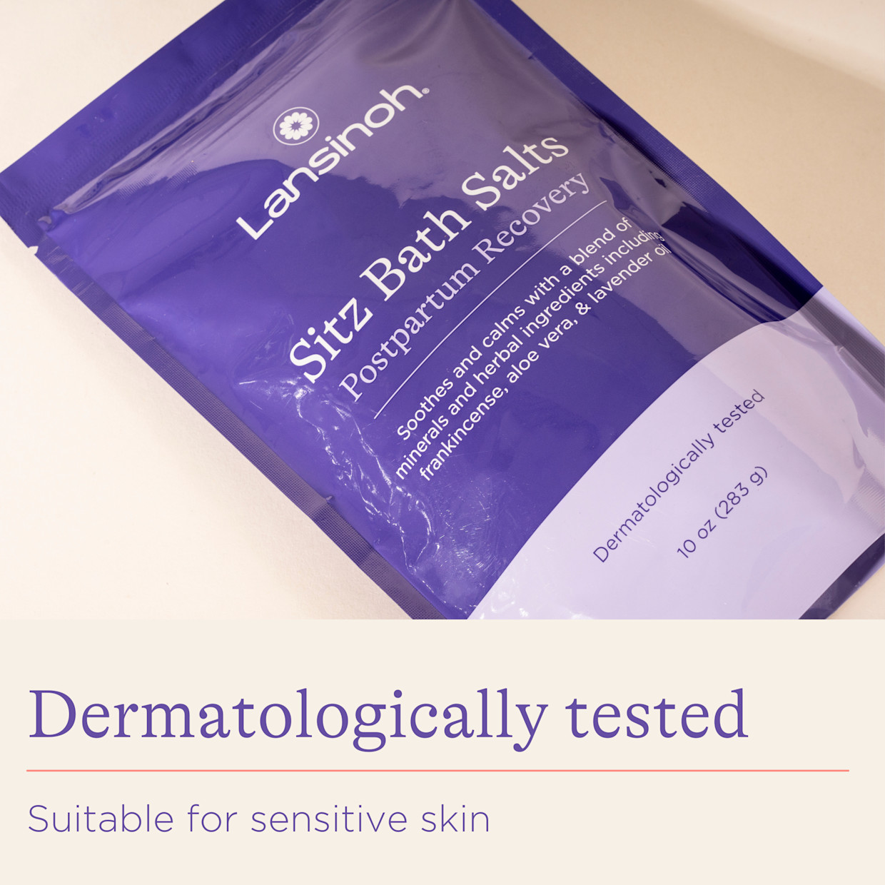 Lansinoh Sitz Bath Salts for Postpartum Recovery.