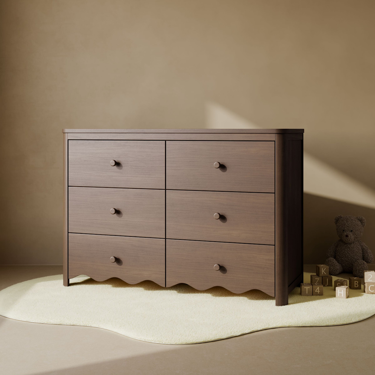 Storkcraft Casablanca 6 Drawer Dresser - Hazelnut.