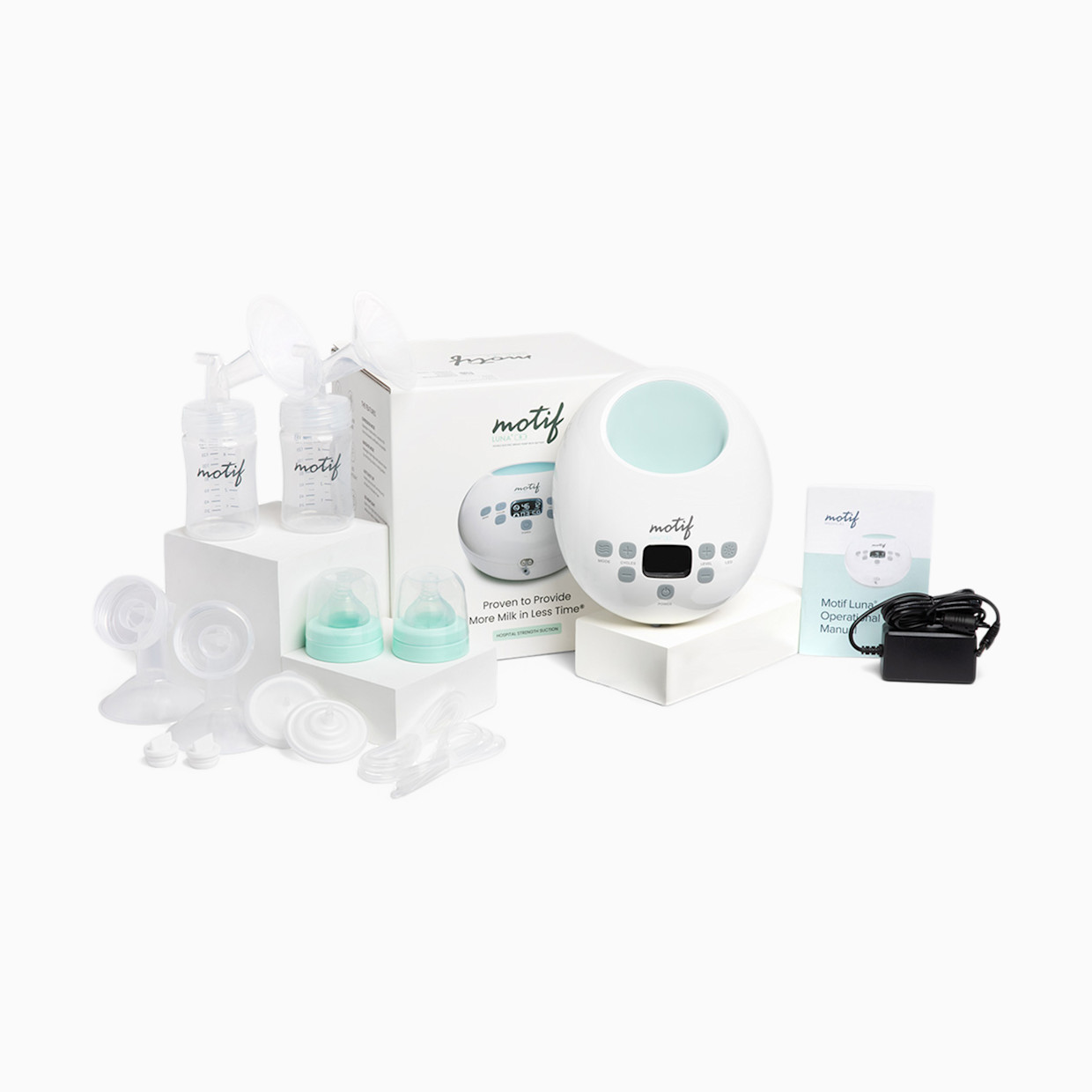 Motif Medical Luna Double Electric Breast Pump with Battery.