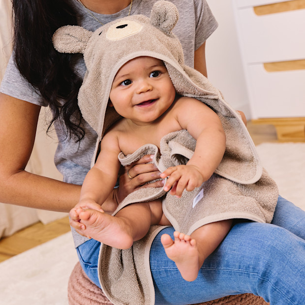 Tiny Kind Cozy Critter Organic Cotton Bath Time 4-Piece Set.