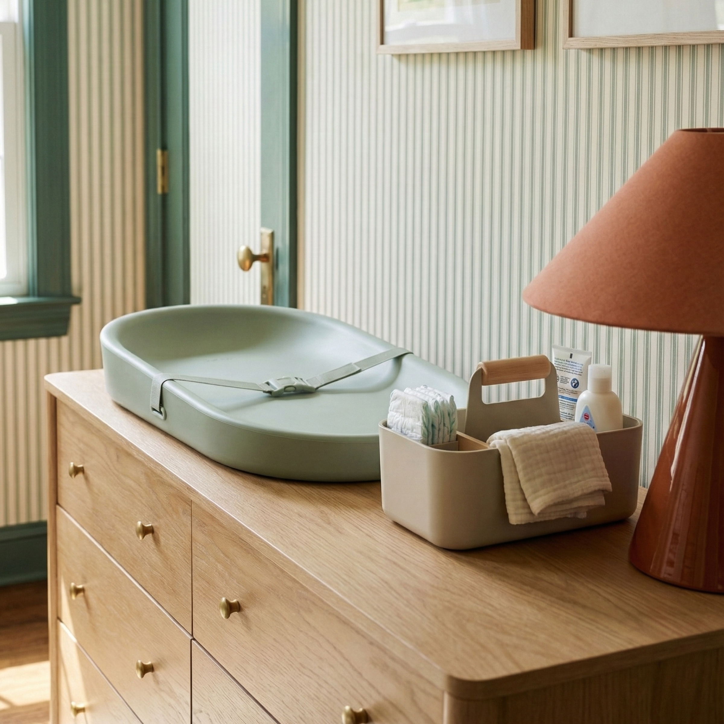 Lalo Wipeable Changing Pad - Sage.