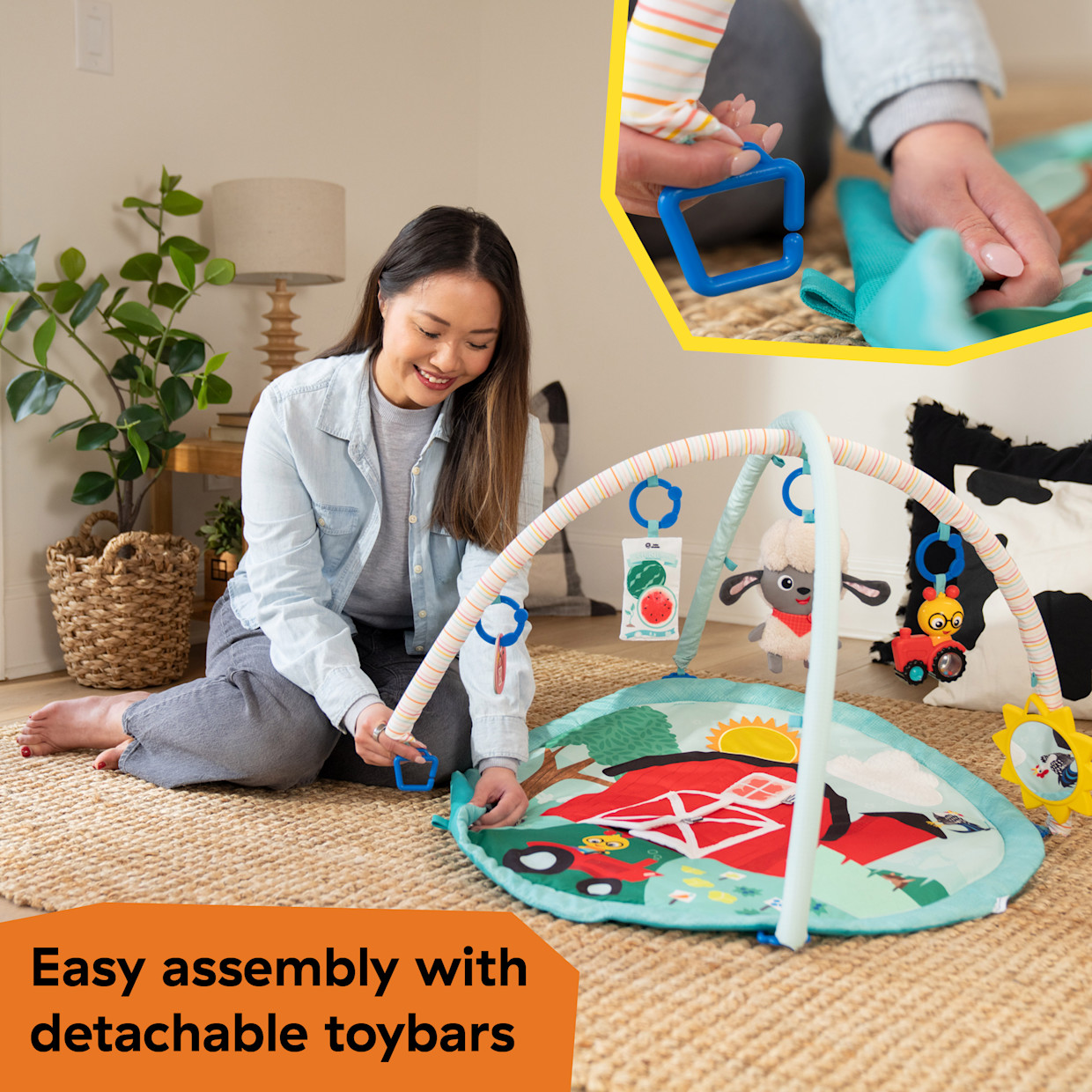 Baby Einstein Farm Explorers Happy Harvest Touch & Feel Activity Gym.