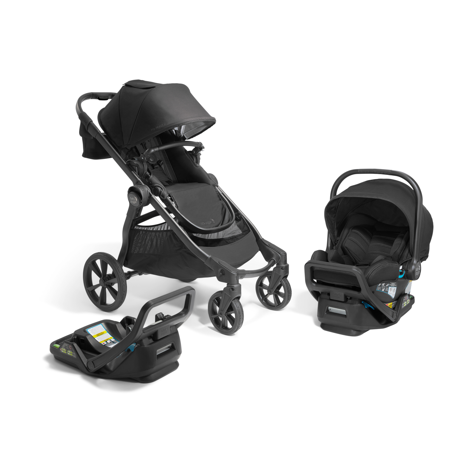 Baby Jogger City Select 2 Travel System, Eco Collection, Infant Essentials Bundle.