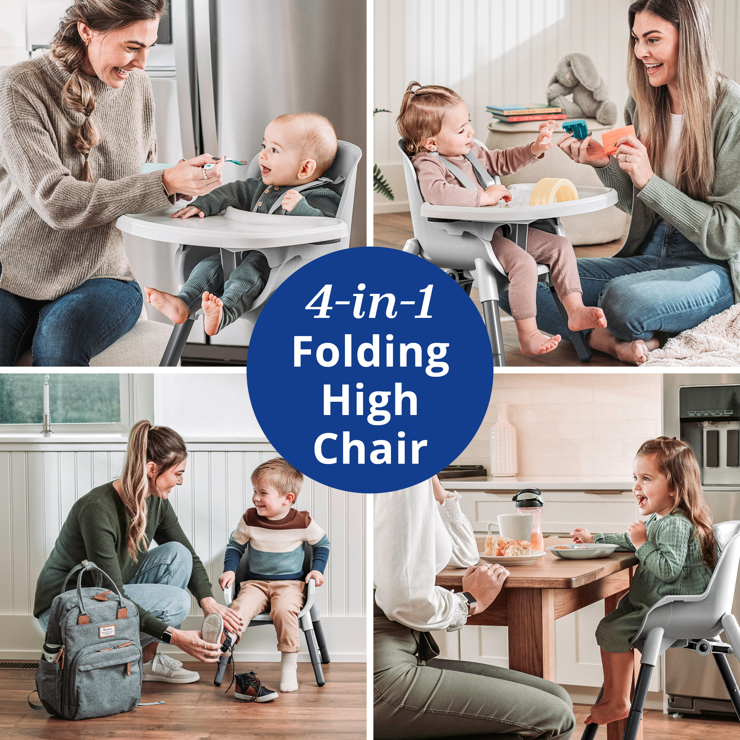 Chicco Zest 4-in-1 Folding High Chair - Oat.