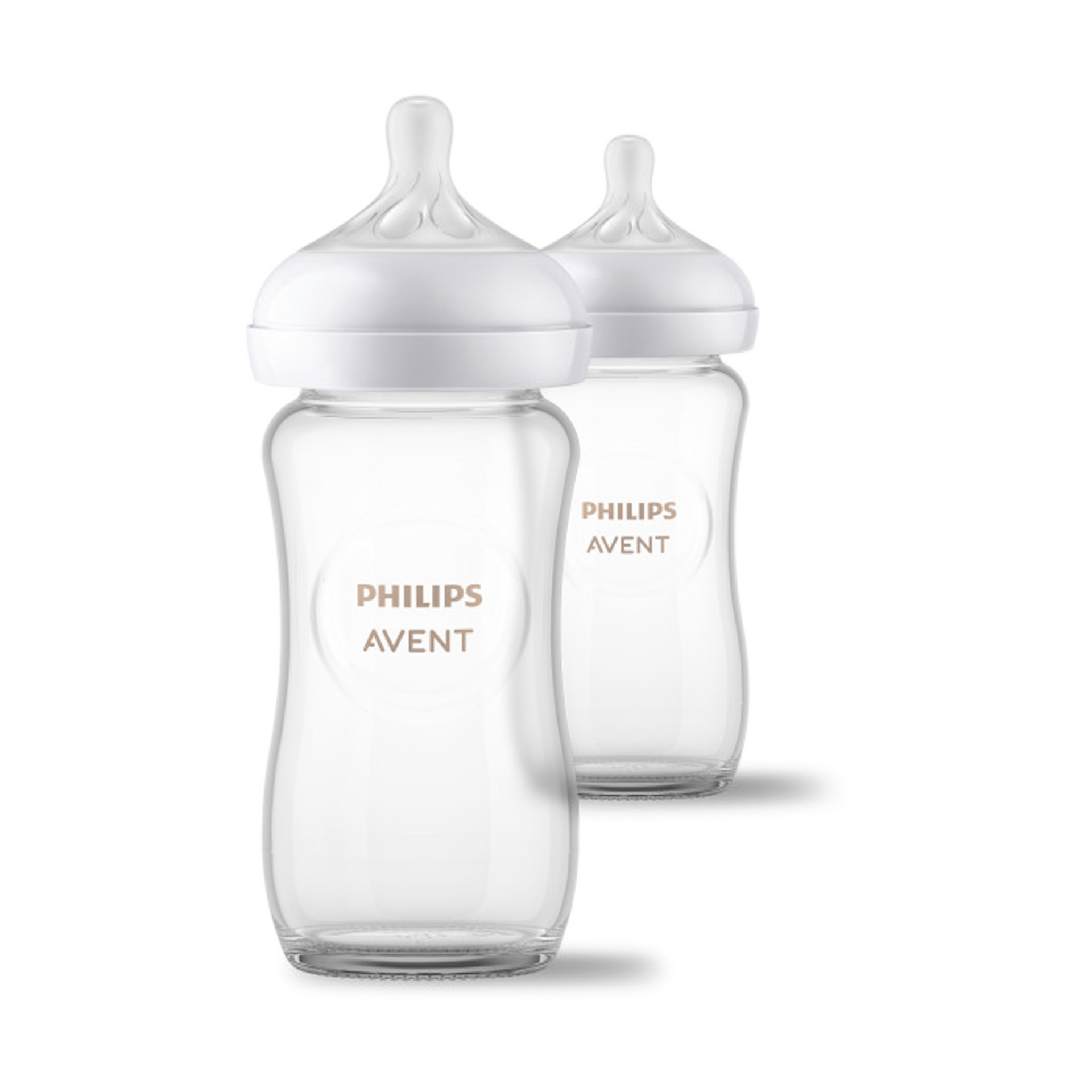  Glass Natural Baby Bottle with Natural Response Nipple.