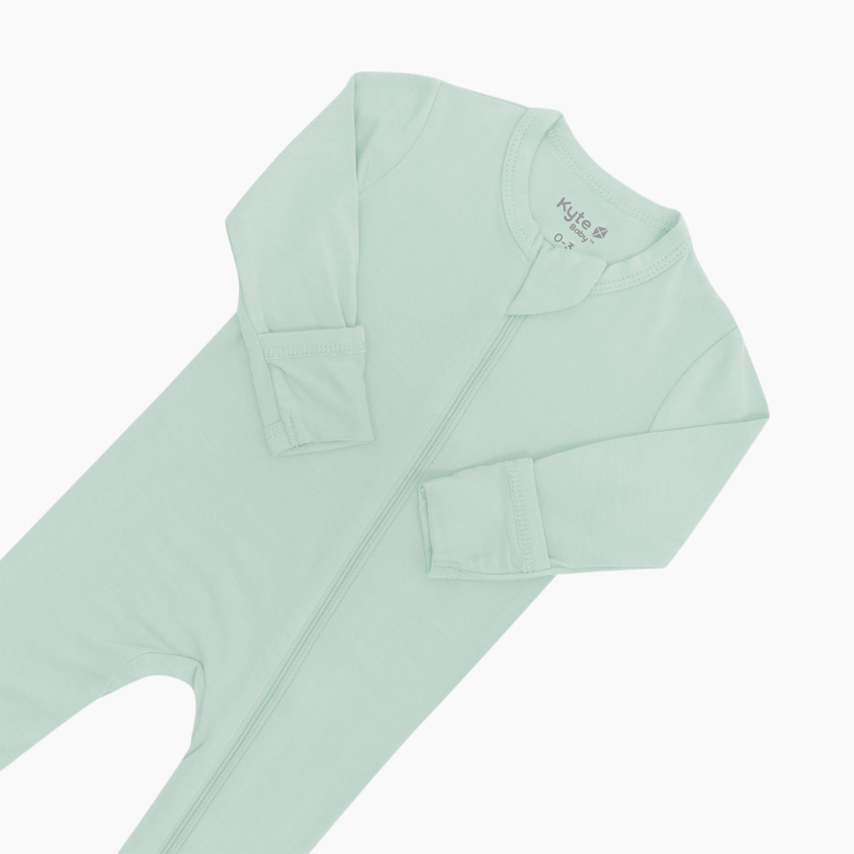 Kyte Baby Zipper Footie - Sage, 3-6 M.