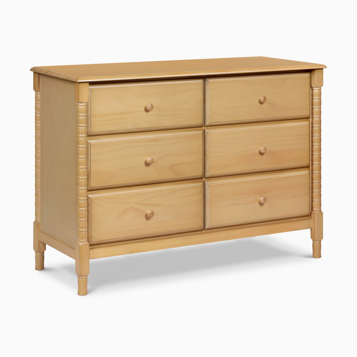 daVinci Jenny Lind Spindle 6-Drawer Dresser - Honey.