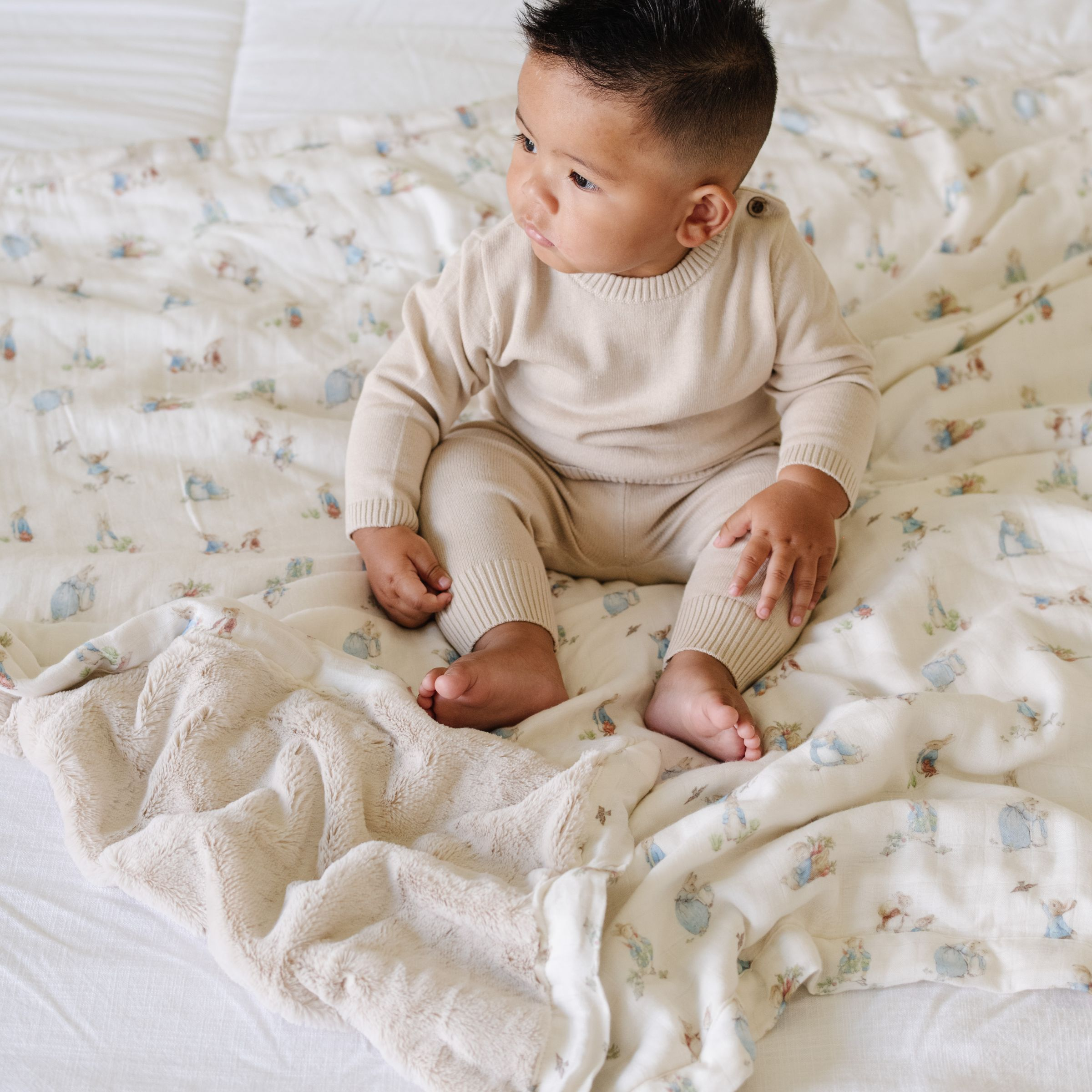 peter rabbit cot blanket