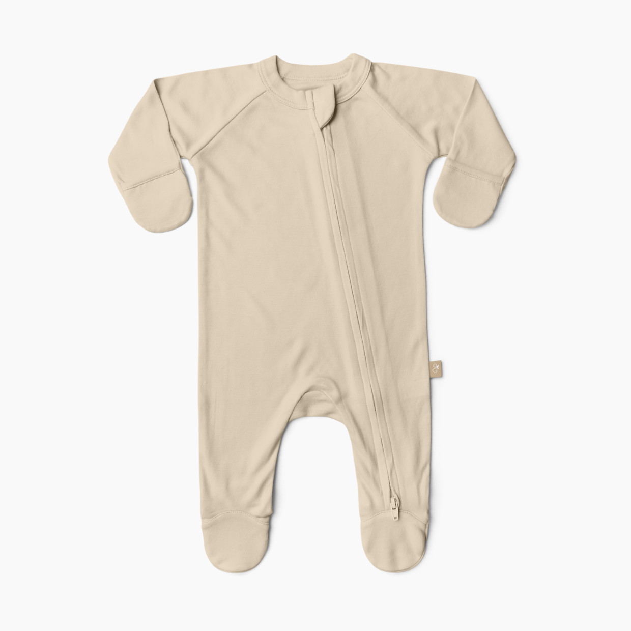 Goumi Kids x Babylist Grow With You Footie - Loose Fit - Oat, 0-3 M.