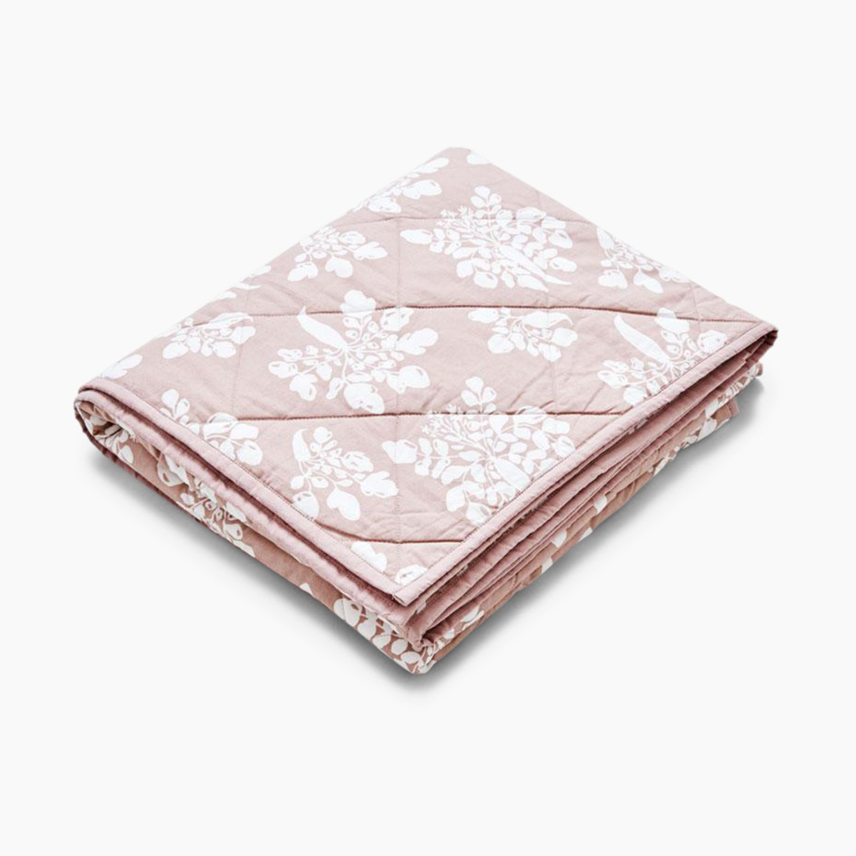 Lewis Quilted Baby Blanket - Inverse Parsnip Mauve.