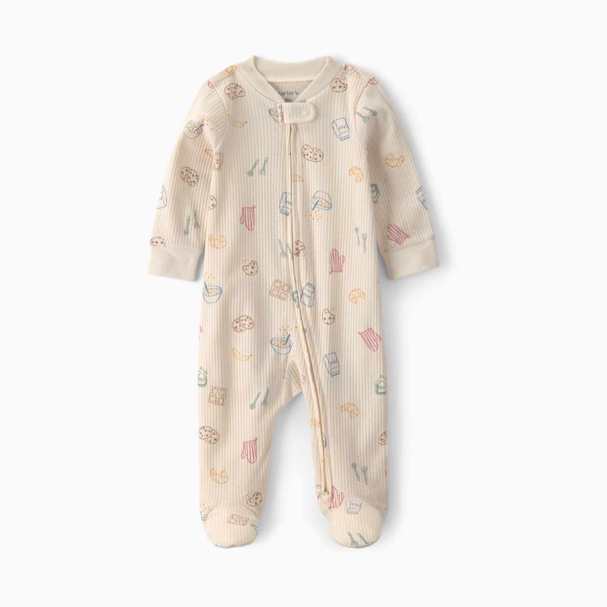 Carter's Snug Fit Sleep & Play Pajamas - Ivory Breakfast, Nb.