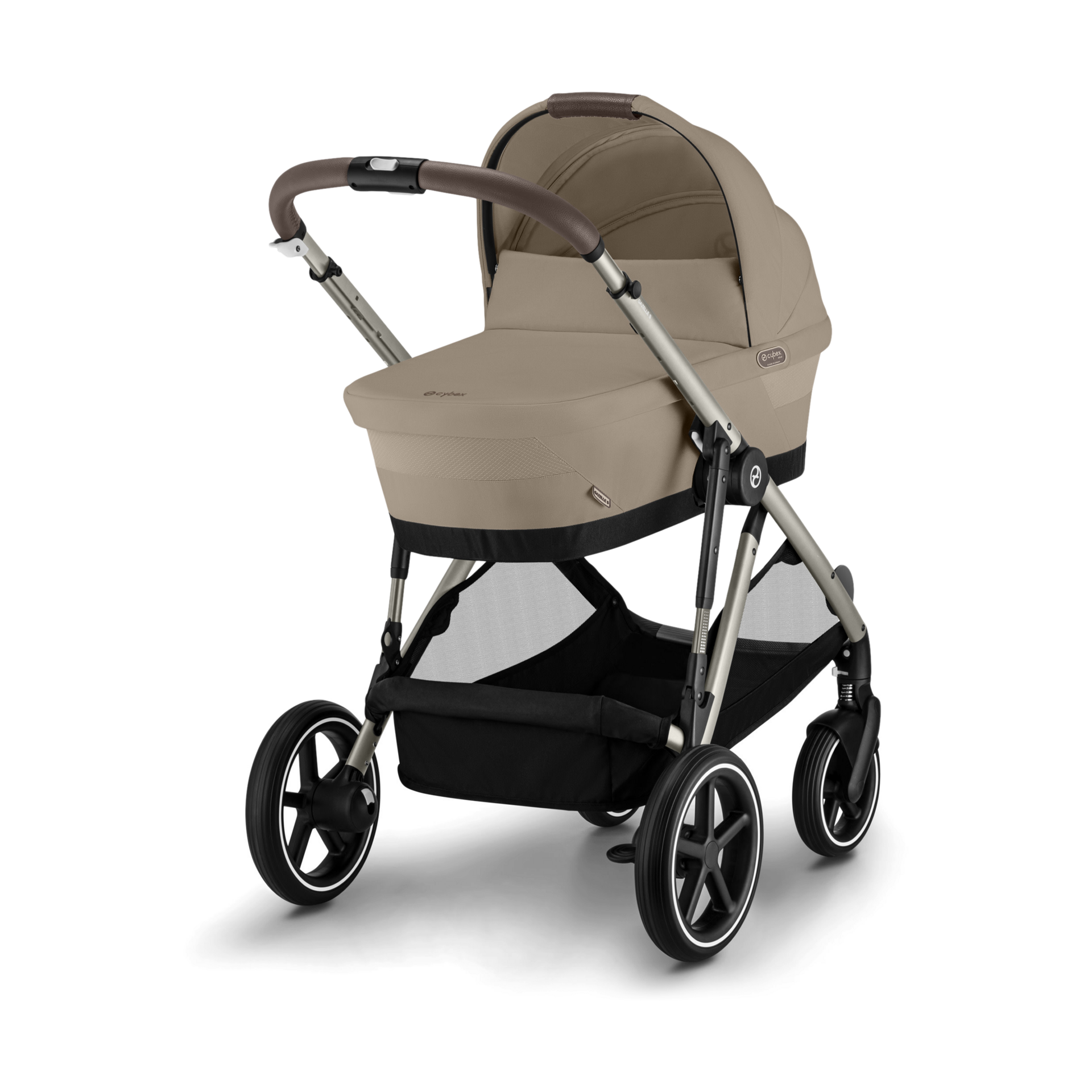 Cybex GAZELLE S Stroller + GAZELLE S Cot Bundle - Almond Beige.