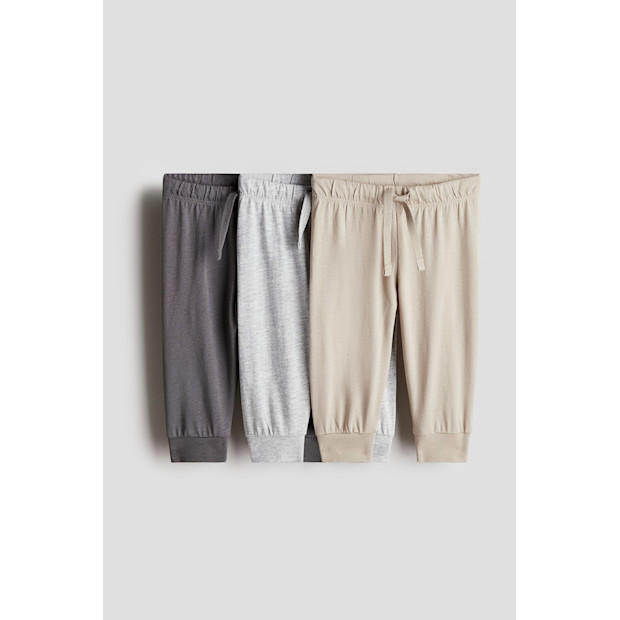 H&M Cotton Jersey Joggers (3-pakc).