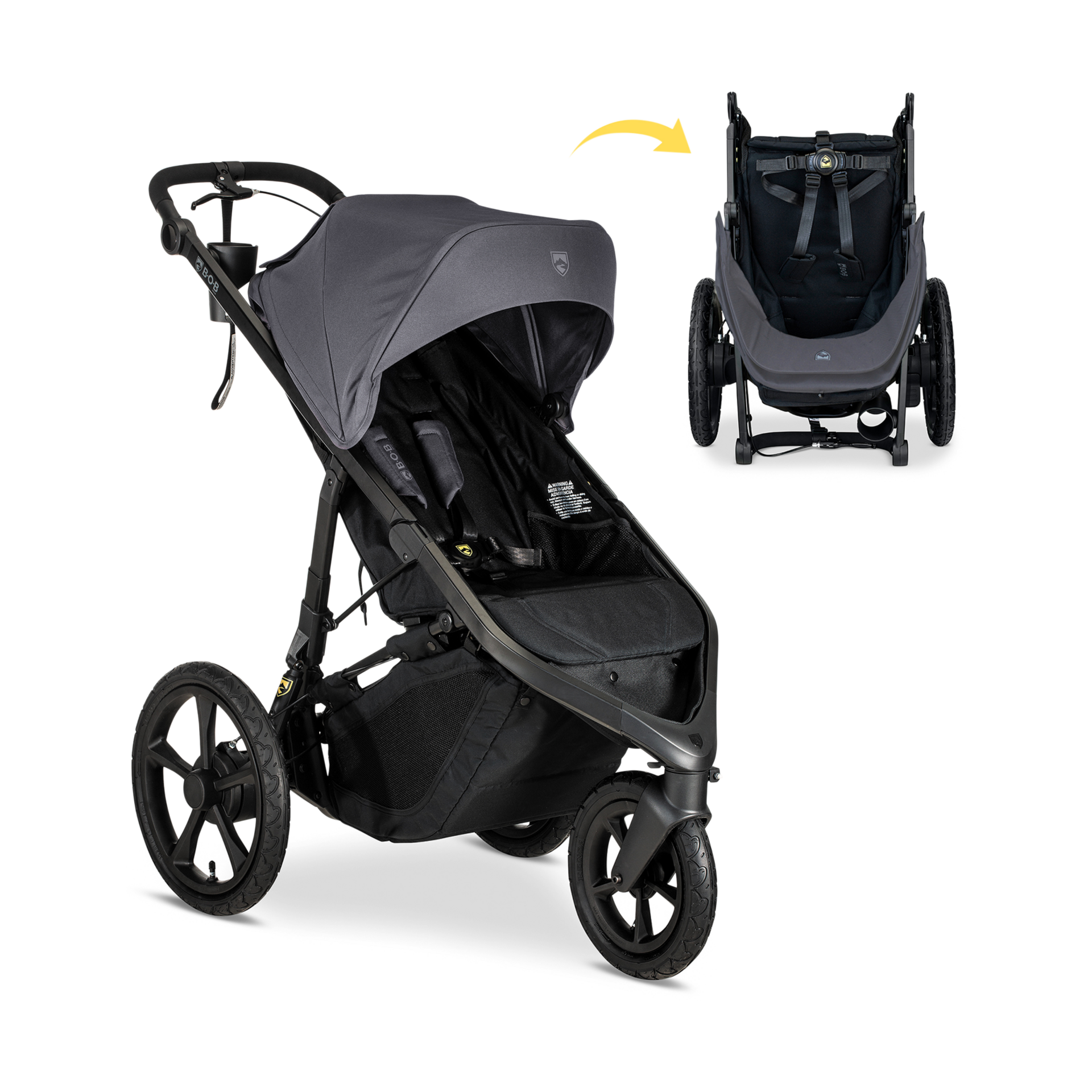BOB Gear Wayfinder Single Jogging Stroller - Storm.