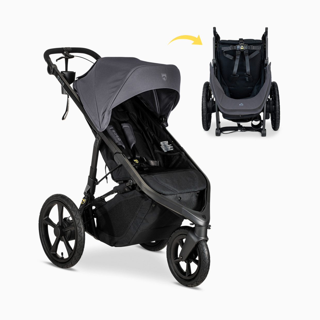 BOB Gear Wayfinder Single Jogging Stroller - Storm.