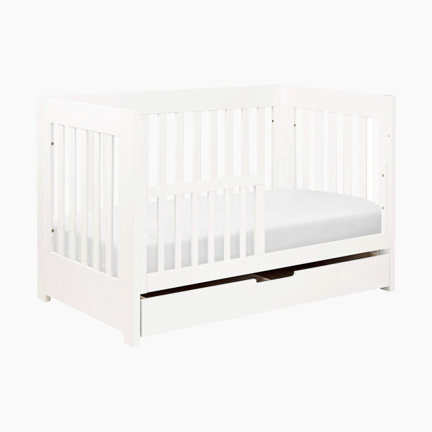 babyletto Mercer 3-in-1 Convertible Crib with Toddler Bed Conversion Kit - White.