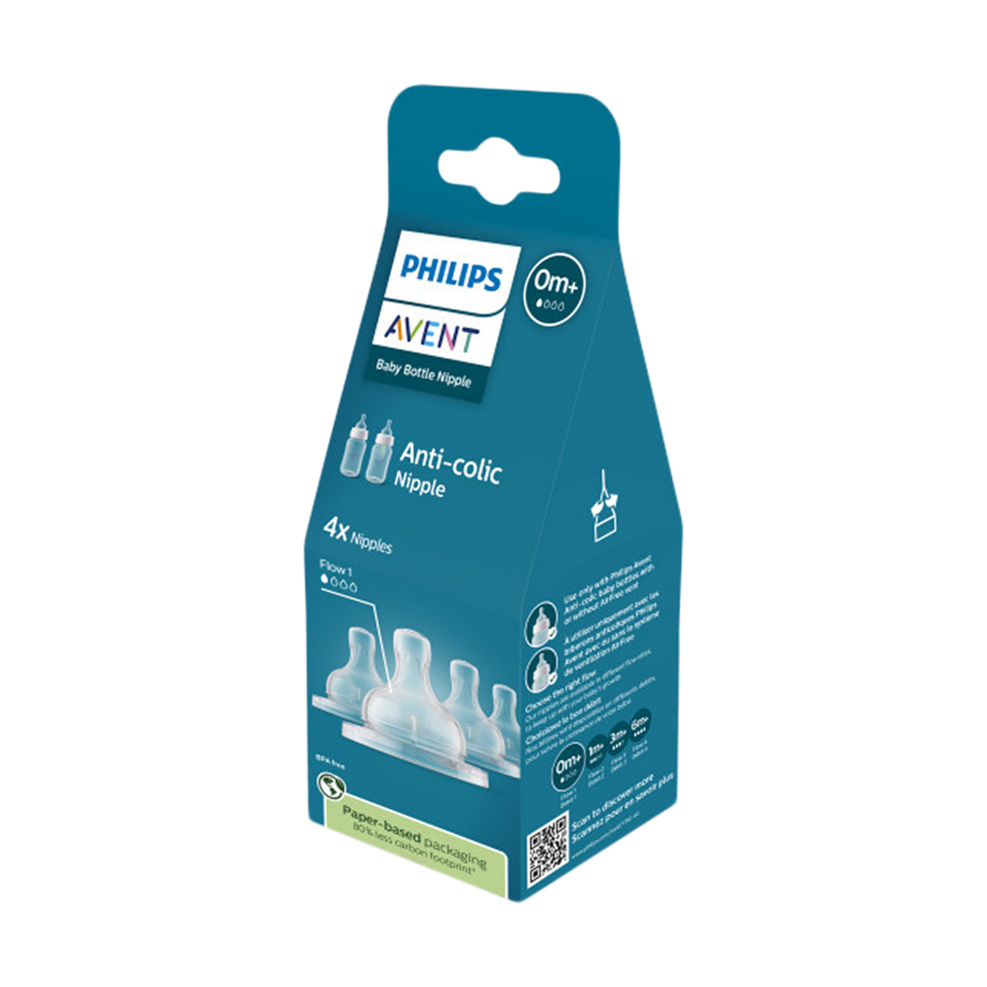 Philips Avent Anti-Colic Baby Bottle Nipples (4 Pack).