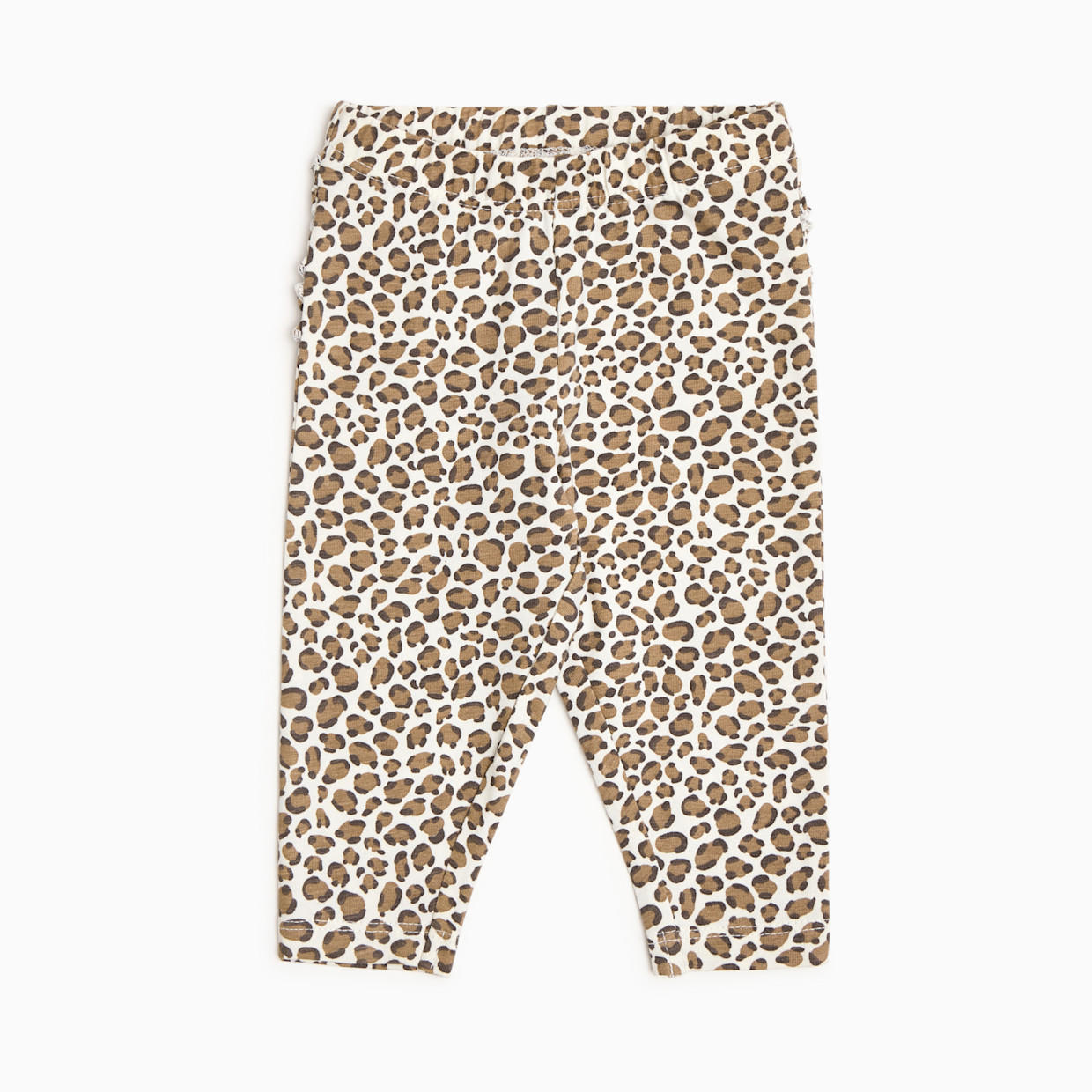 Small Story Organic Cotton Ruffle Bodysuit, Pant & Headband 6-Piece Set - Leopard, Floral & Pink, 3-6 M.