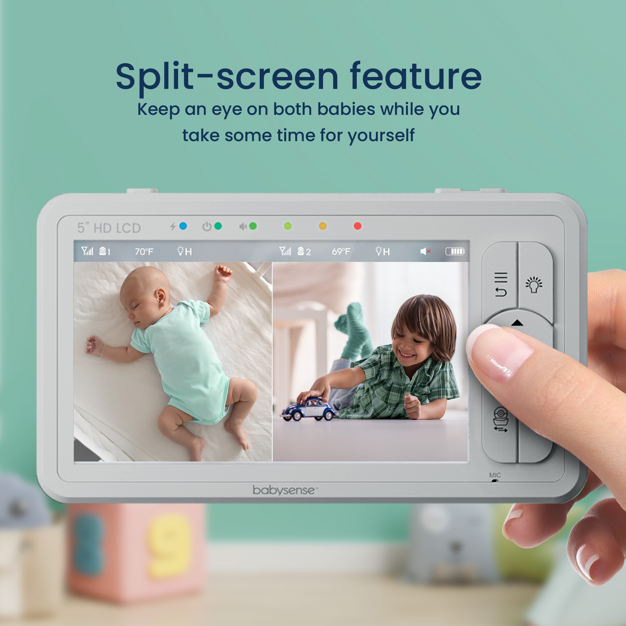 Babysense HD Split Screen Video Baby Monitor HD S2.