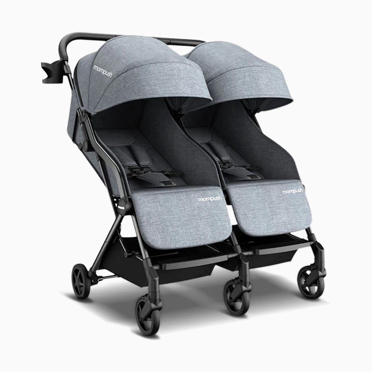 Mompush Lithe Double Stroller - Gray.
