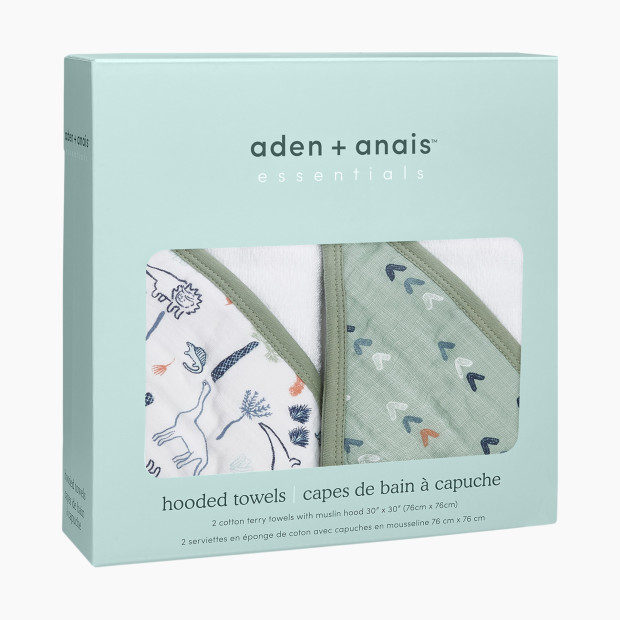Aden + Anais Hooded Towel 2 Pack - Dinotime.