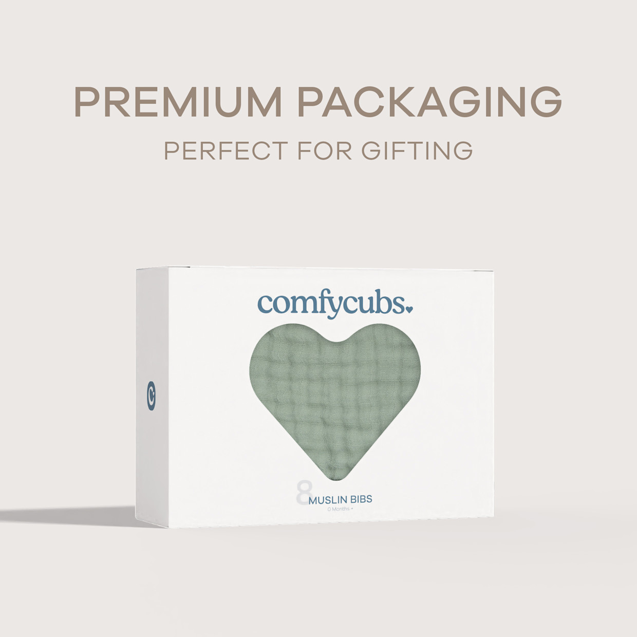 Comfy Cubs Muslin Bibs with Adjustable Snaps (8 Pack) - Fern, 8.