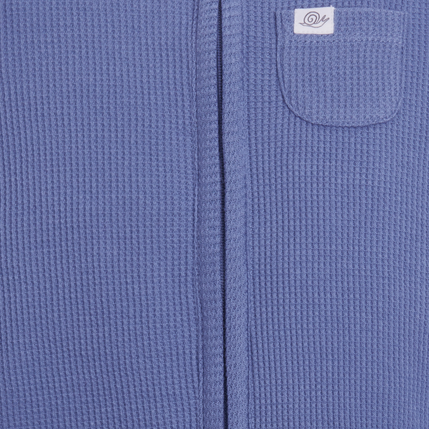 Tiny Kind Organic Waffle Footie - Ocean, 0-3 M.