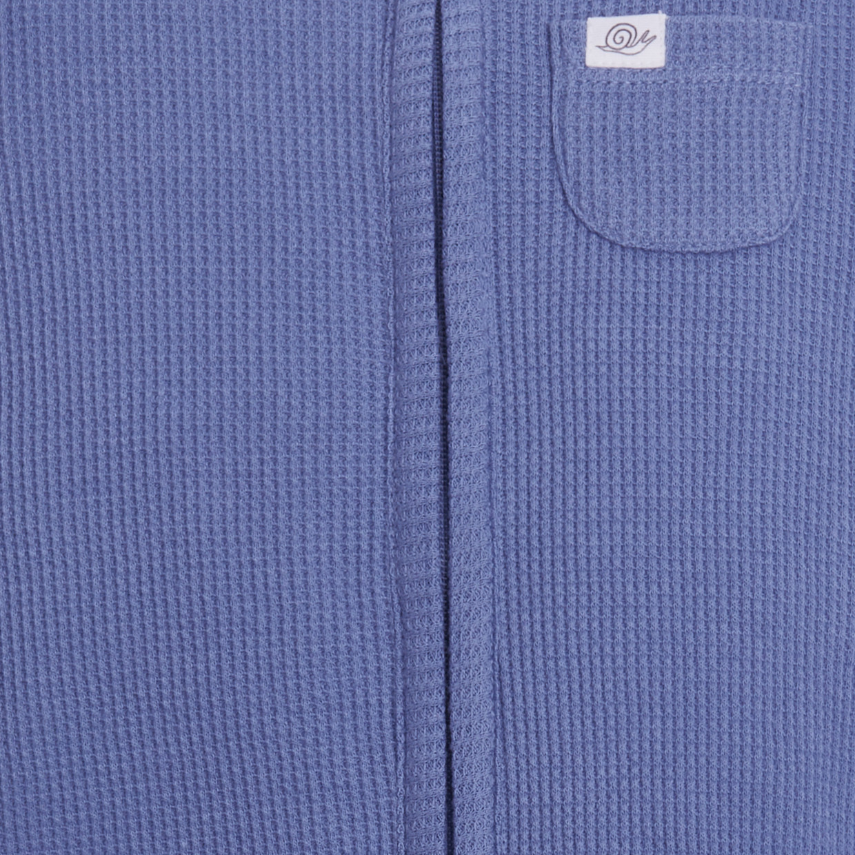 Tiny Kind Organic Waffle Footie - Ocean, 0-3 M.