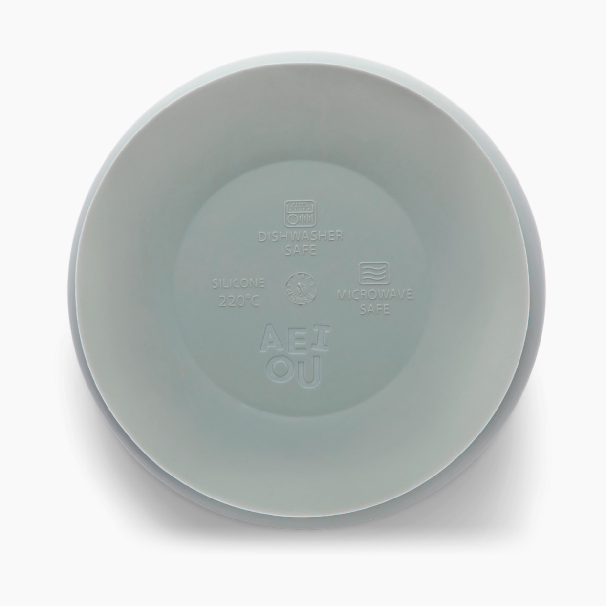 AEIOU Suction Bowl with Lid - Sage.