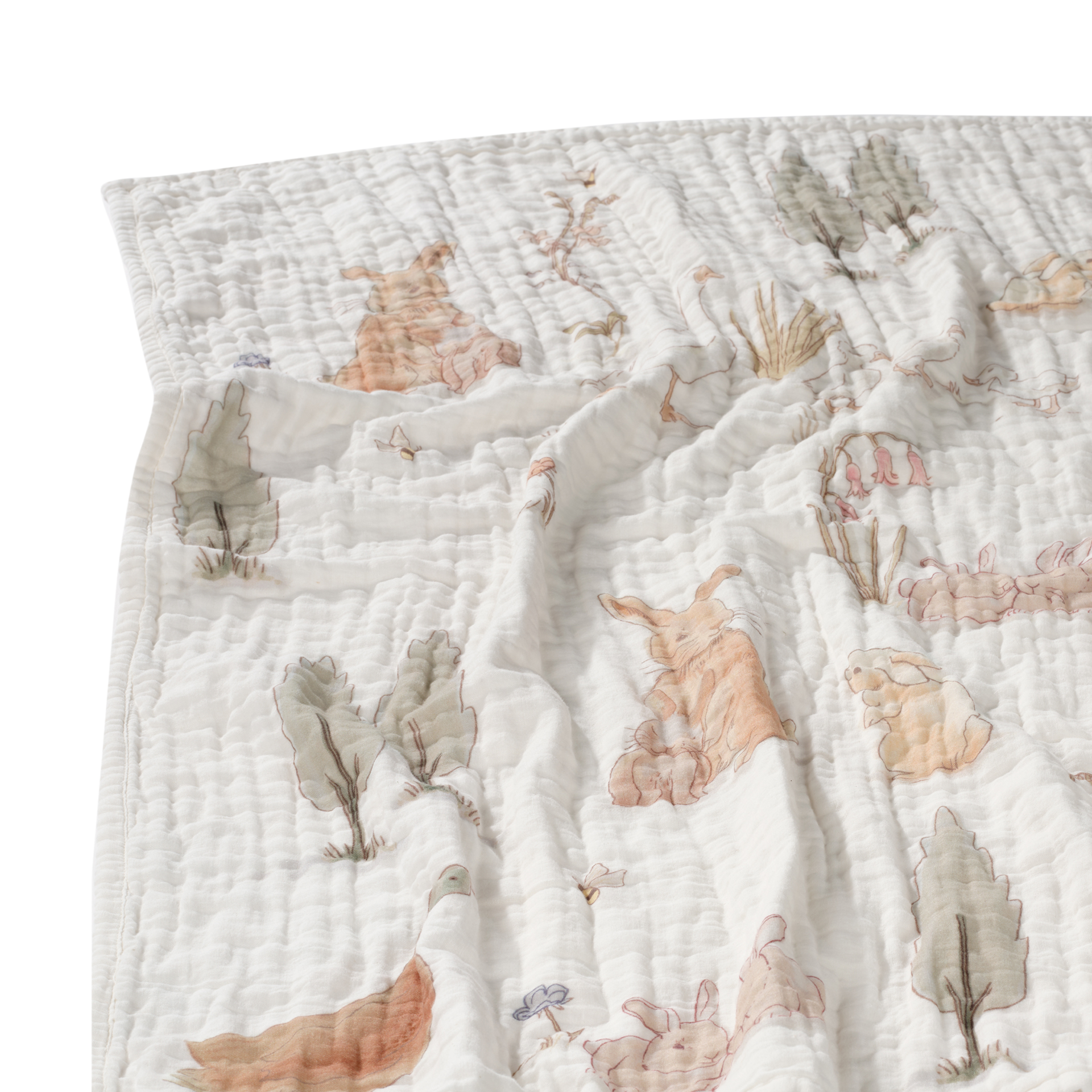 Lambs & Ivy 3-Piece Crib Bedding Set - Bunny Hop.