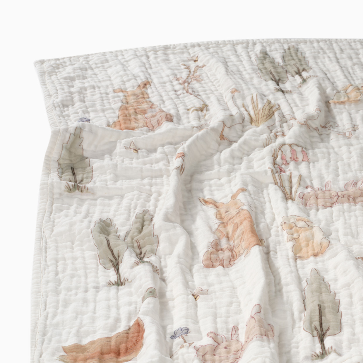Lambs & Ivy 3-Piece Crib Bedding Set - Bunny Hop.